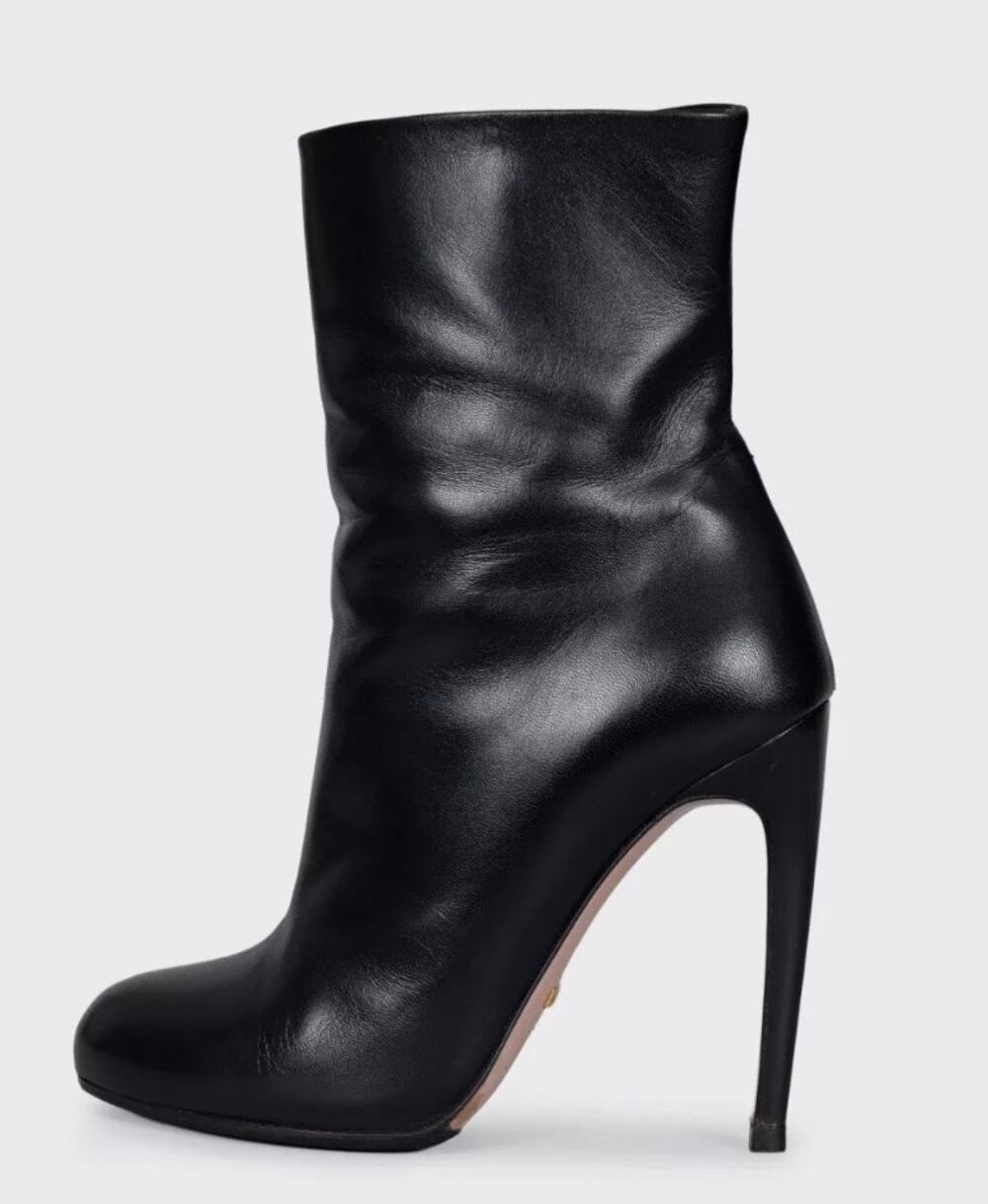 Christian Louboutin Black Leather Ankle Boots Sz.39
